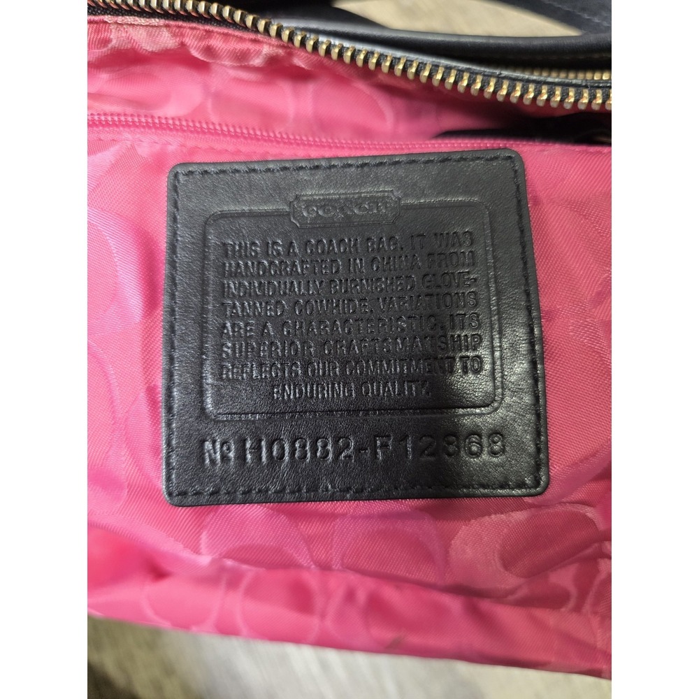 Vintage Coach Legacy 65th Anniversary Black Leather Shoulder Bag F12868 Y2K Rare - Picture 8 of 16